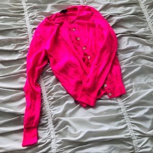 J. Crew Hot Pink Cardigan